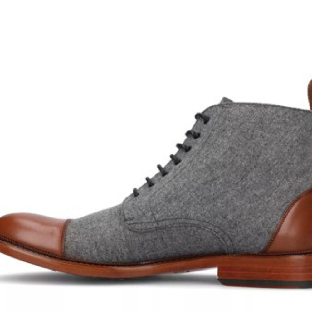 Taft Gray and Tan Men's Boots - Picture 3 of 8